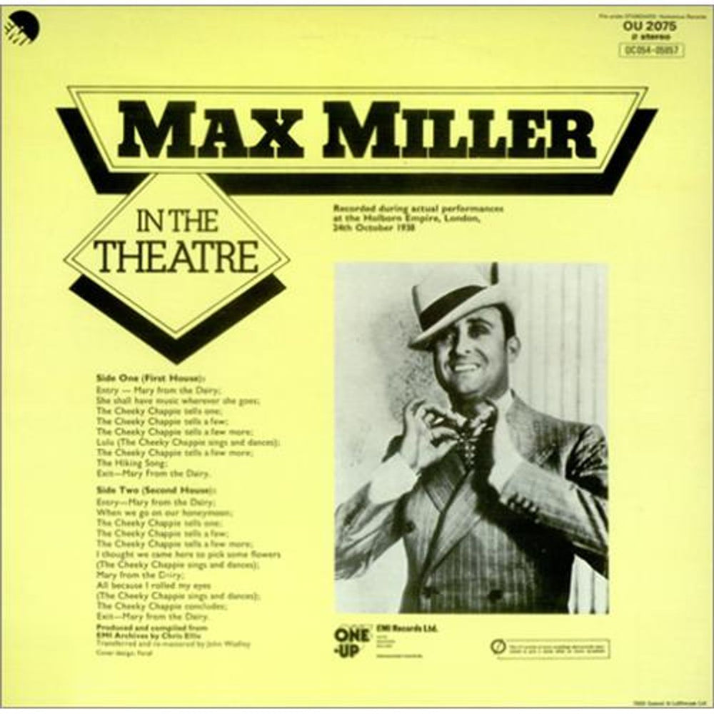 Max Miller In The Theatre UK vinyl LP album (LP record) MXILPIN251072