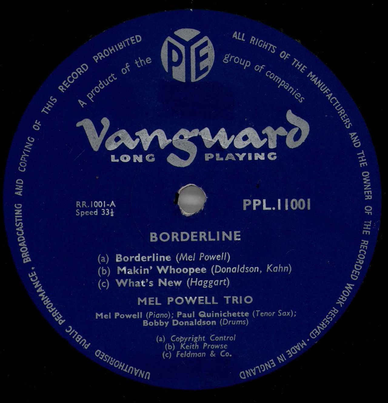 Mel Powell Borderline UK vinyl LP album (LP record) 5MPLPBO764860