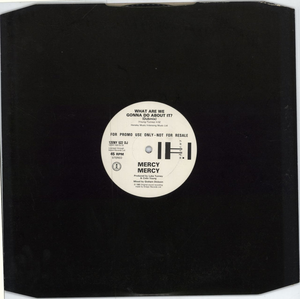 Mercy Mercy What Are We Gonna Do About It? UK Promo 12" vinyl single (12 inch record / Maxi-single)
