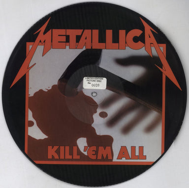Metallica Kill 'em All - Low Numbered US picture disc LP (vinyl picture disc album) MRI069