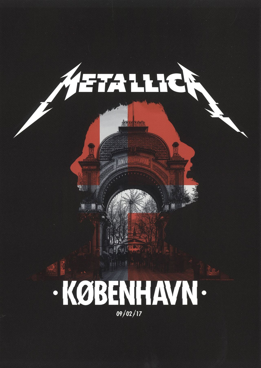 Metallica Kobenhavn - September 2017 UK poster ARTWORK PRINT