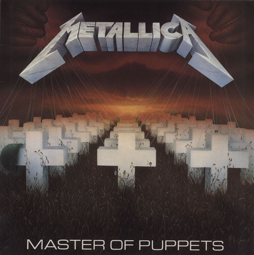 Metallica Master Of Puppets - Black MFN text on reverse UK vinyl LP album (LP record) MFN60