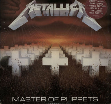 Metallica Master Of Puppets + Poster+insert EX UK 2-LP vinyl record set (Double LP Album) MFN60DM
