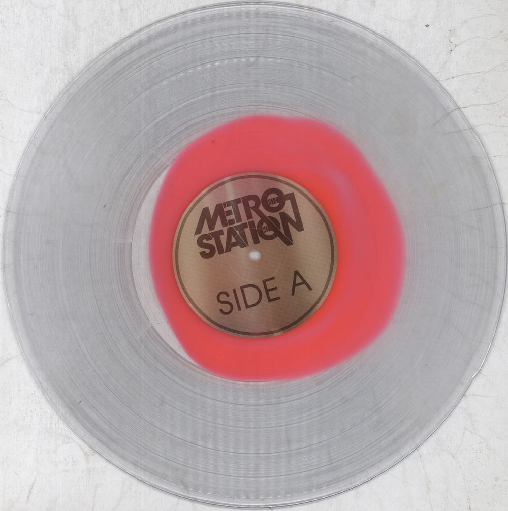 Metro Station Metro Station - Pink Neon Inside Ultra Clear Vinyl US vinyl LP album (LP record) MX1LPME824078