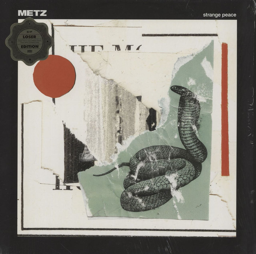 Metz Strange Peace - Green vinyl UK vinyl LP album (LP record) SP1199