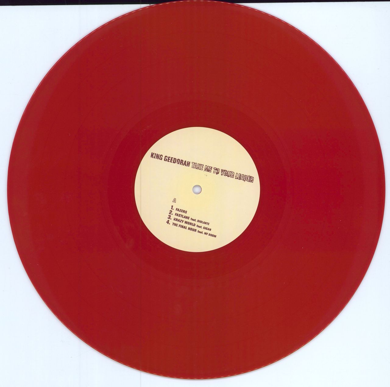 MF Doom Take Me To Your Leader - Red Vinyl + Pop-out Insert UK 2-LP vinyl record set (Double LP Album)