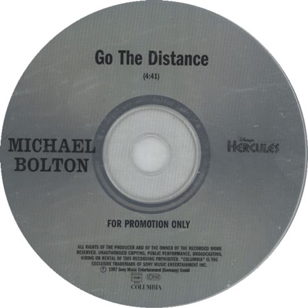 Michael Bolton Go The Distance German Promo CD single (CD5 / 5") BOLC5GO108056