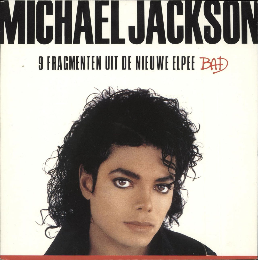 Michael Jackson 9 Fragmenten Uit De Nieuwe Elpee Bad Dutch Promo 7" vinyl single (7 inch record / 45) PRO419