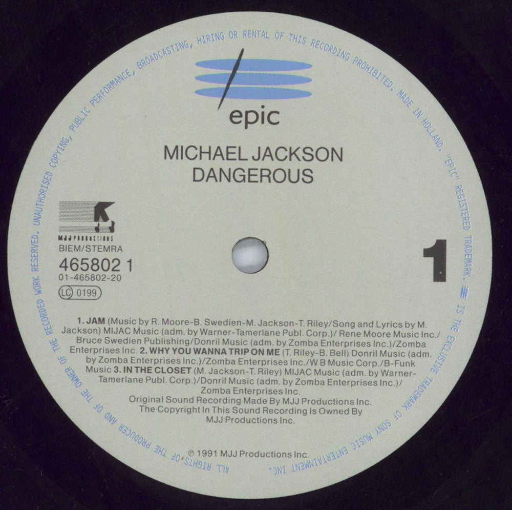 Michael Jackson Dangerous - Open Shrink UK 2-LP vinyl record set (Double LP Album) M-J2LDA820892