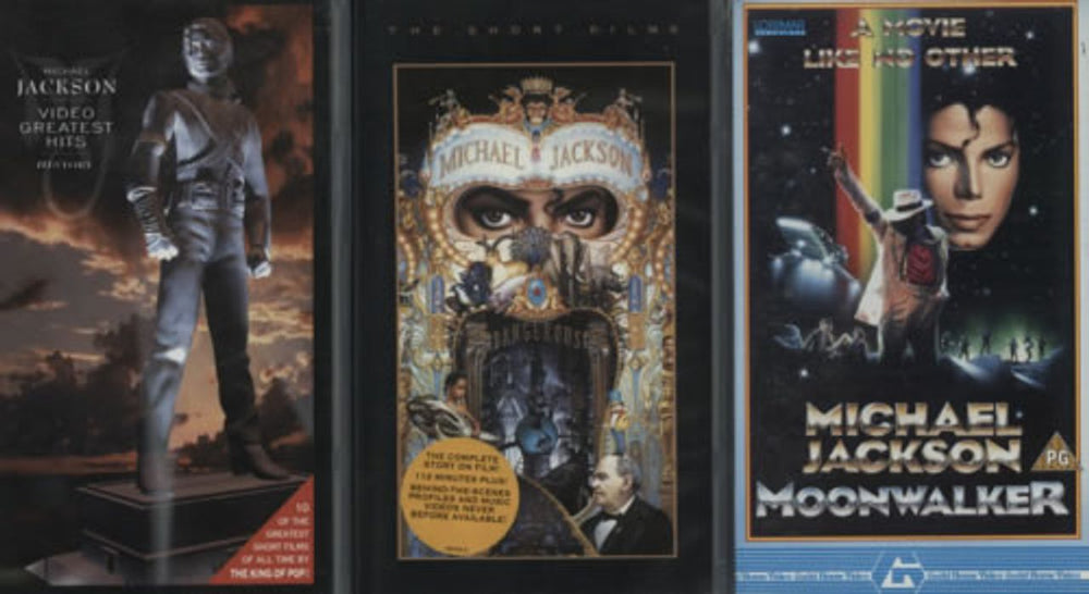 Michael Jackson Quantity of Six Videos UK video (VHS or PAL or NTSC) M-JVIQU622440