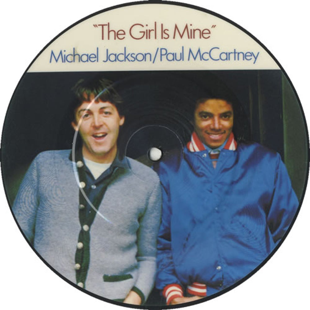 Michael Jackson The Girl Is Mine UK 7" vinyl picture disc (7 inch picture disc single) EPCA11-2729