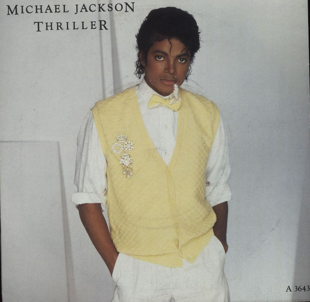 Michael Jackson Thriller - Solid centre UK 7" vinyl single (7 inch record / 45) A3643