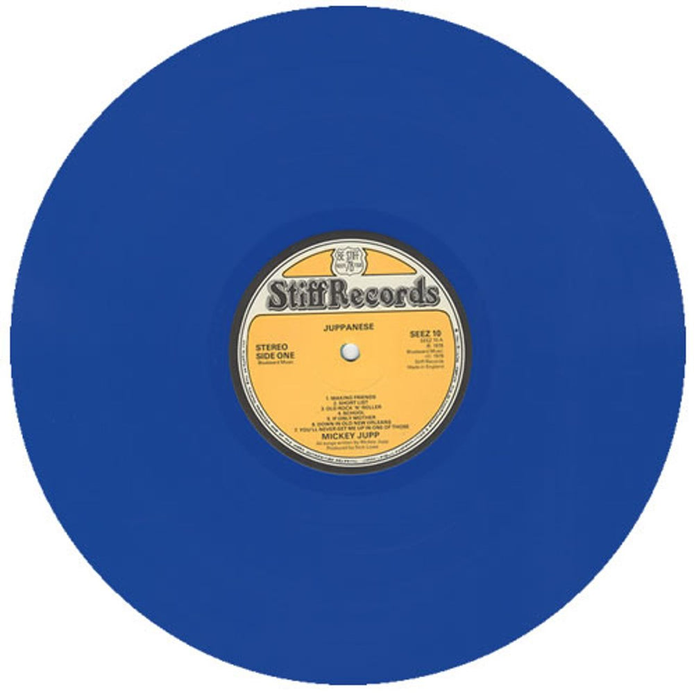 Mickey Jupp Juppanese - Blue Vinyl UK vinyl LP album (LP record) MJULPJU429152
