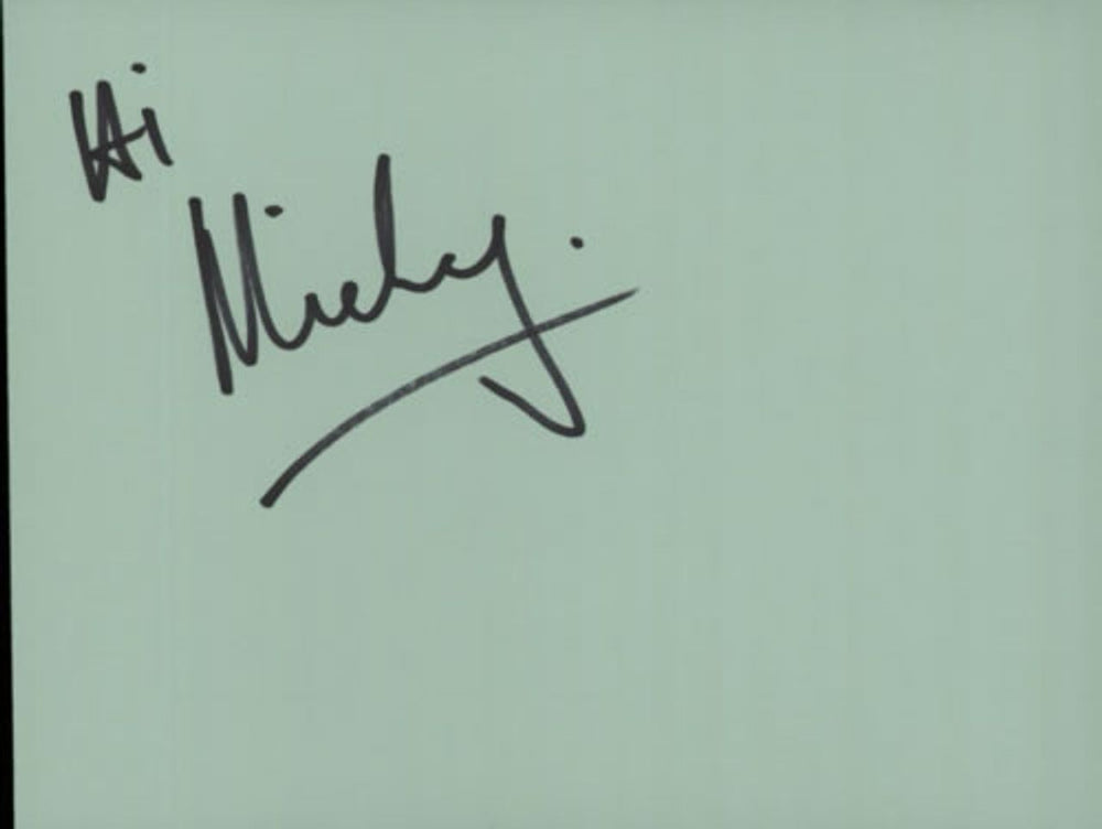 Mickey Simmons Page From An Autograph Book UK memorabilia AUTOGRAPH