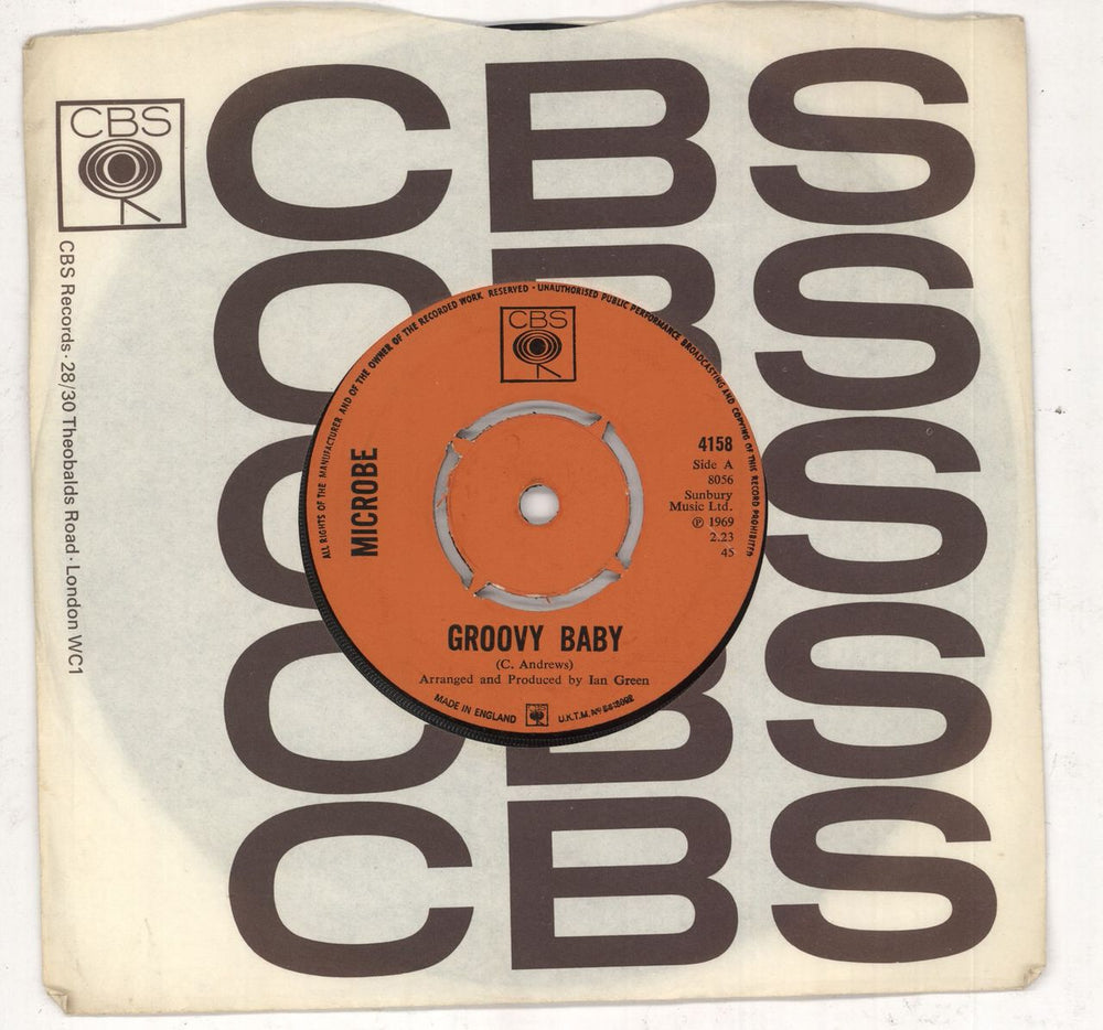 Microbe Groovy Baby UK 7" vinyl single (7 inch record / 45) 4158