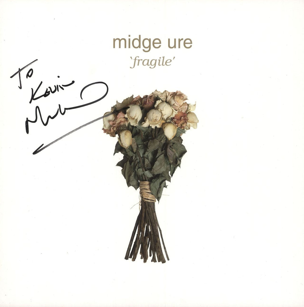 Midge Ure Fragile - Autographed UK vinyl LP album (LP record) HYP14402