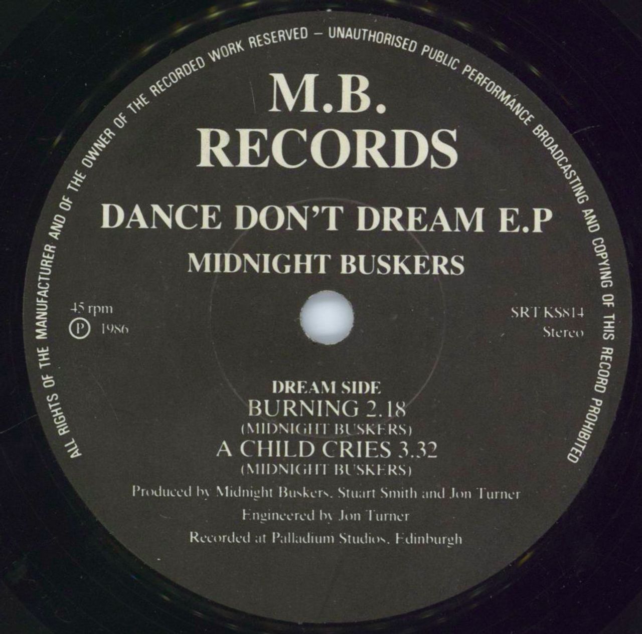 Midnight Buskers Dance Don't Dream EP UK 7" vinyl single (7 inch record / 45) 4IZ07DA783565
