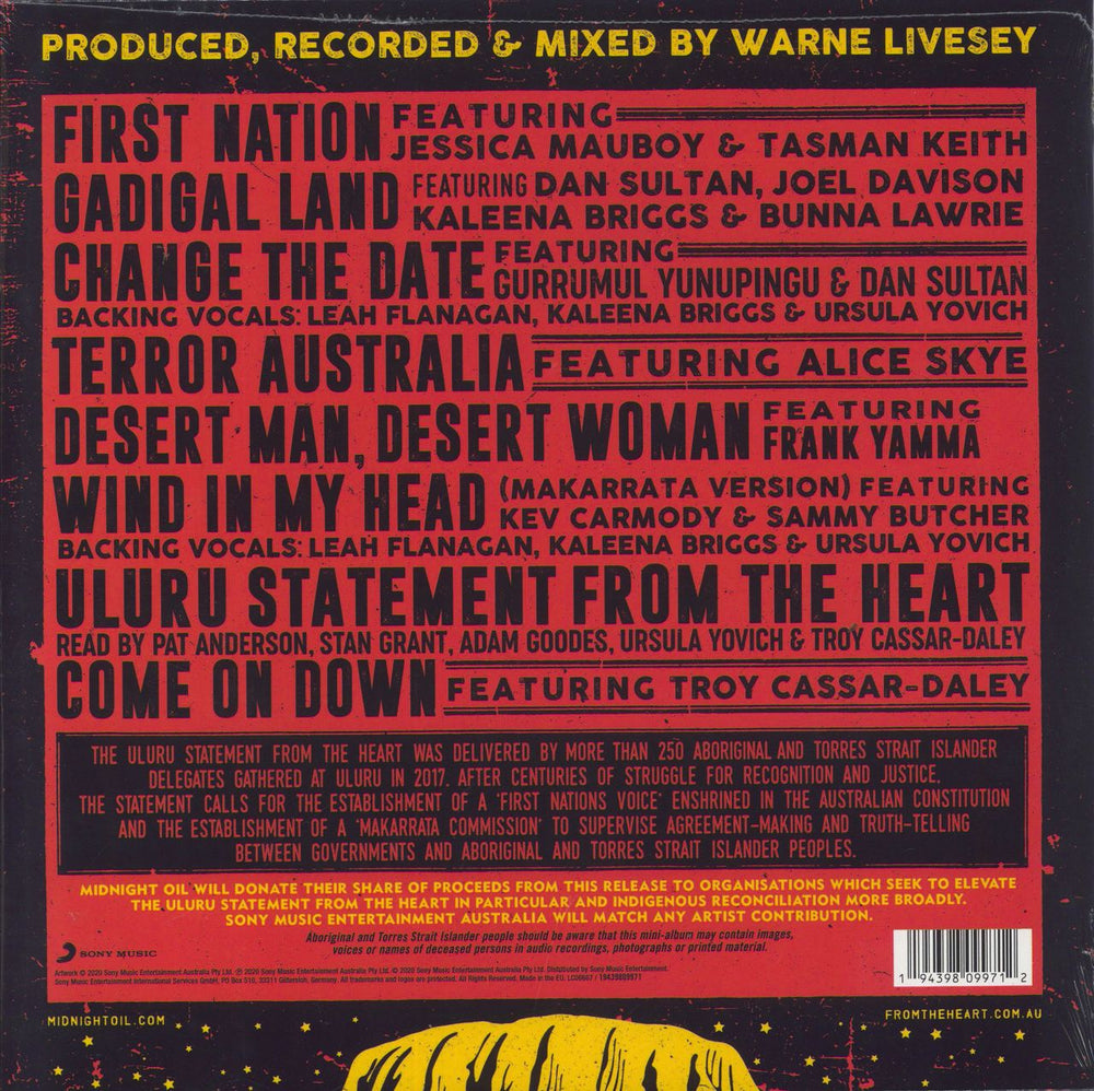 Midnight Oil The Makarrata Project - Yellow Vinyl - Sealed UK vinyl LP album (LP record) 194398099712