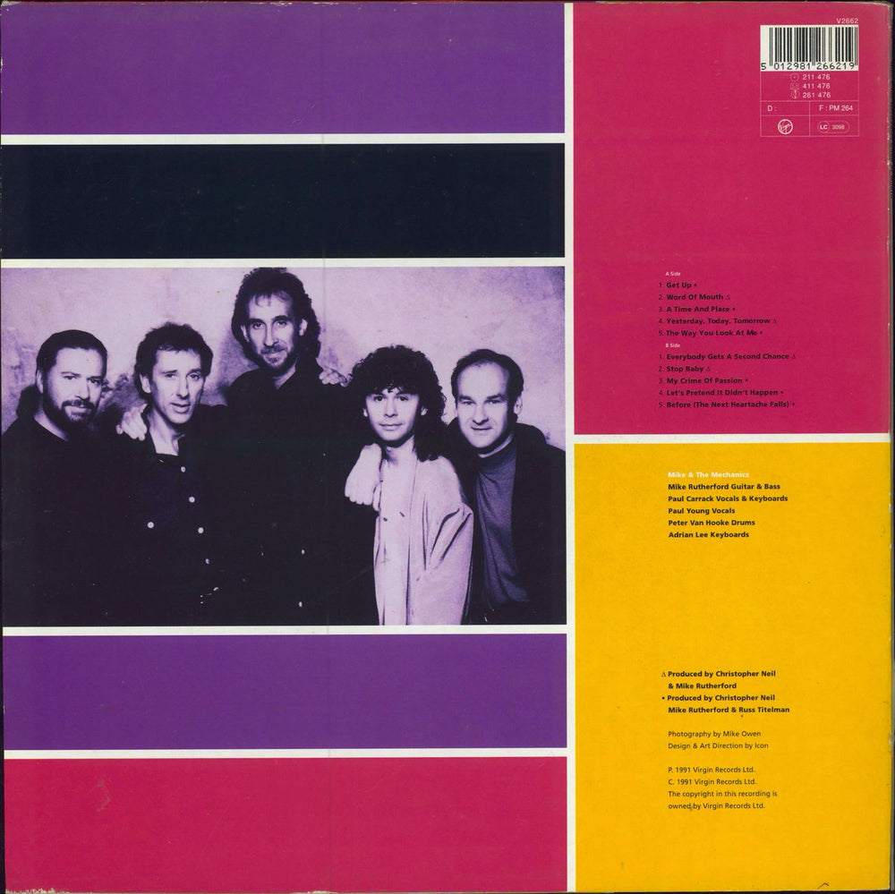 Mike & The Mechanics Word Of Mouth - Song Hype Stickered Sleeve UK vinyl LP album (LP record) 5012981266219