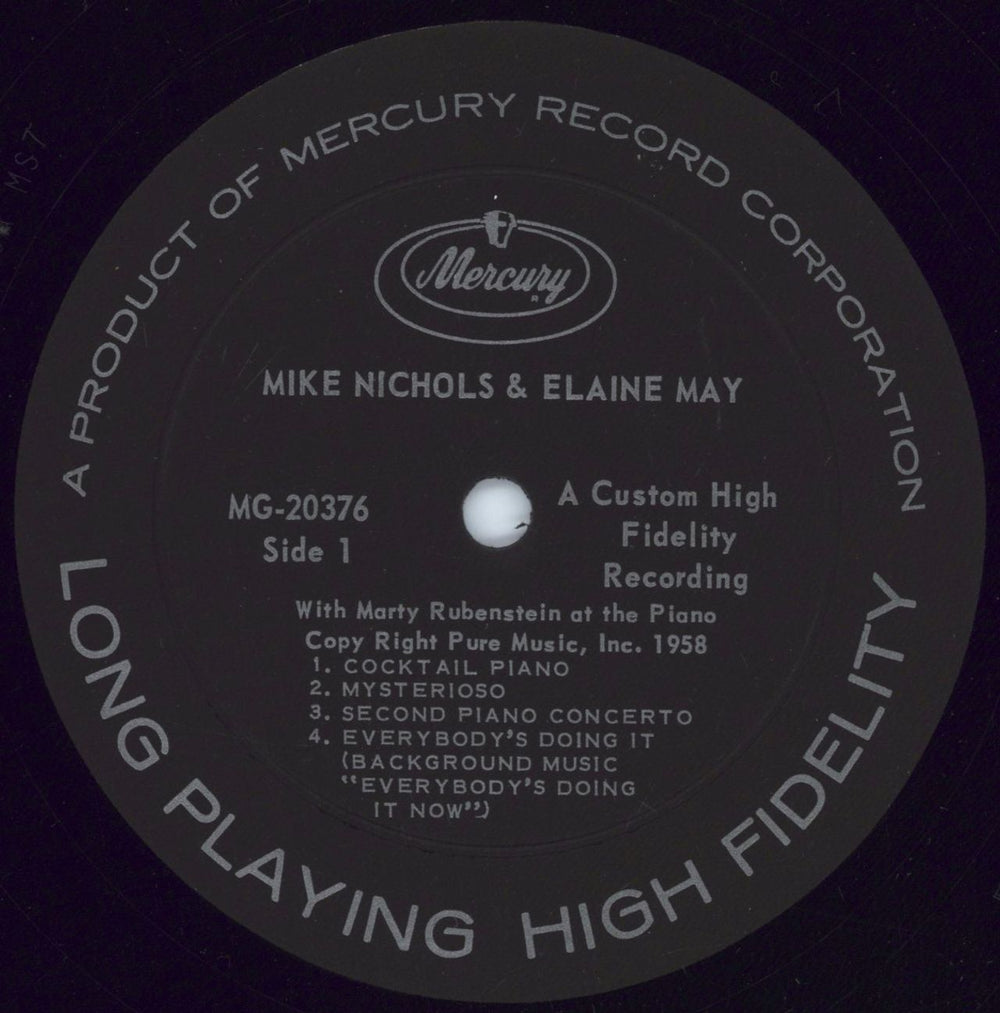 Mike Nichols & Elaine May Improvisations To Music US vinyl LP album (LP record) M6OLPIM776855