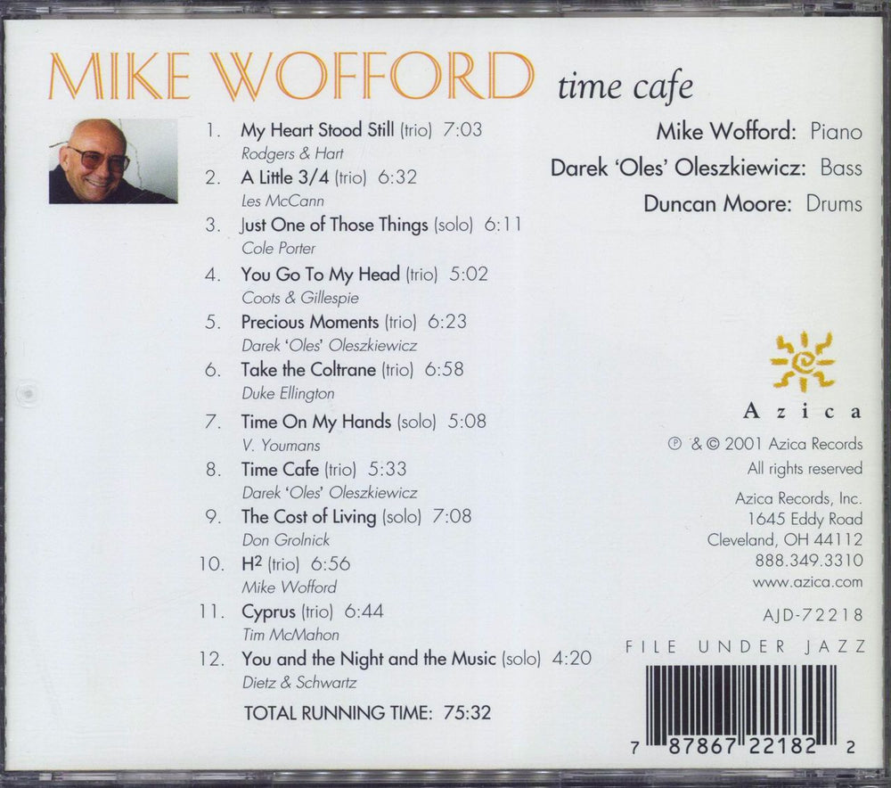 Mike Wofford Time Cafe US CD album (CDLP) 787867221822