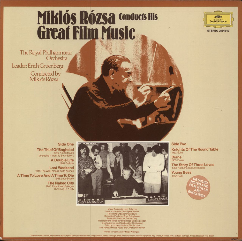 Miklos Rozsa Miklós Rózsa Conducts His Great Film Music German vinyl LP album (LP record)