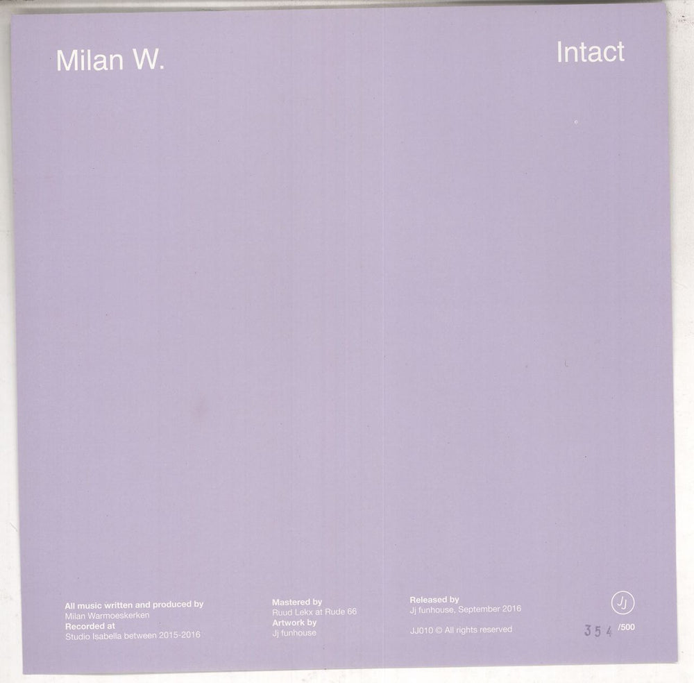 Milan W. Intact - Numbered Belgian vinyl LP album (LP record) 0N3LPIN735148