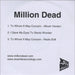 Million Dead To Whom It May Concern UK Promo CD-R acetate CD-R ACETATE