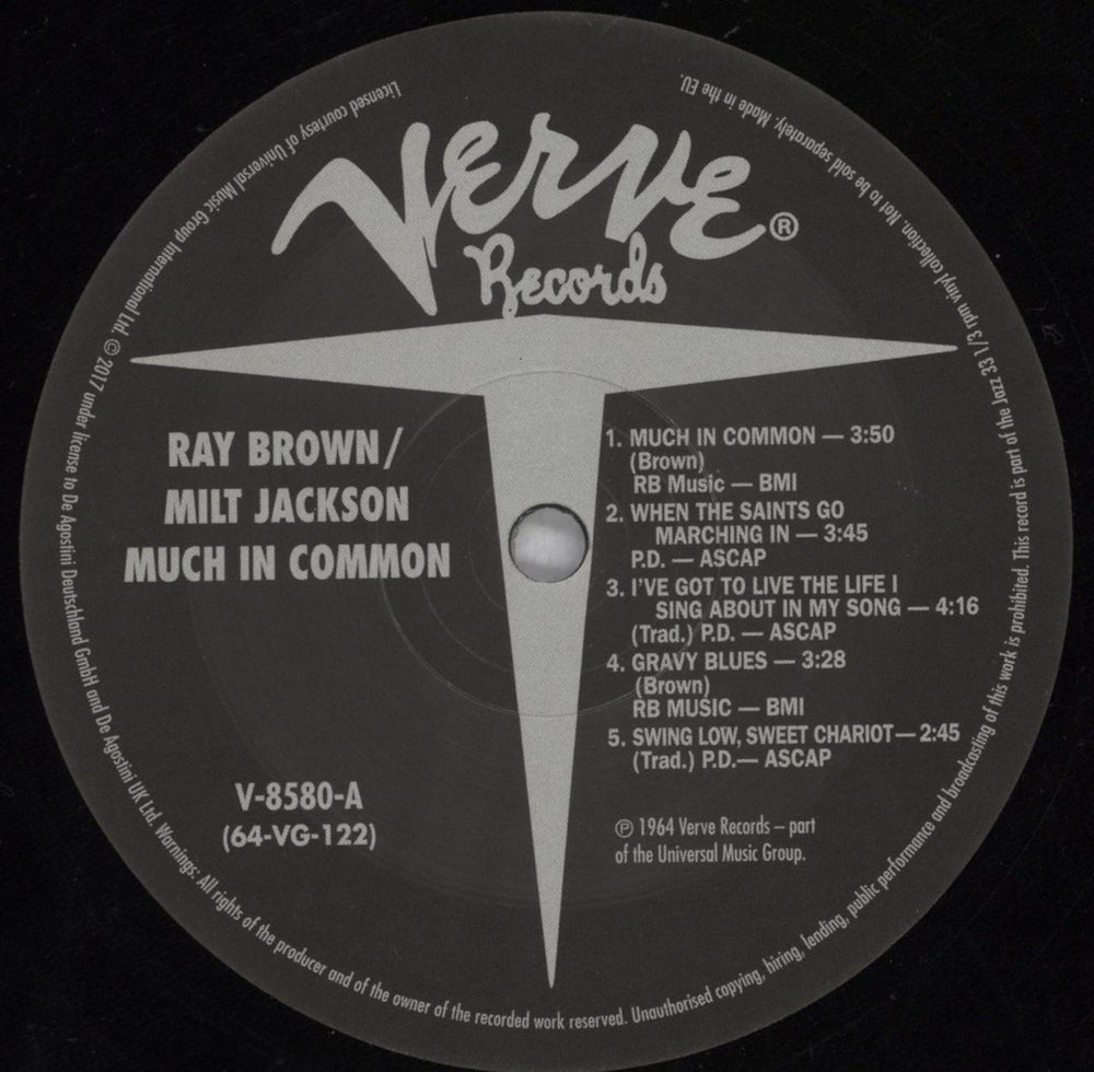 Milt Jackson & Ray Brown Much In Common - 180gm Vinyl UK vinyl LP album (LP record) MQILPMU821643