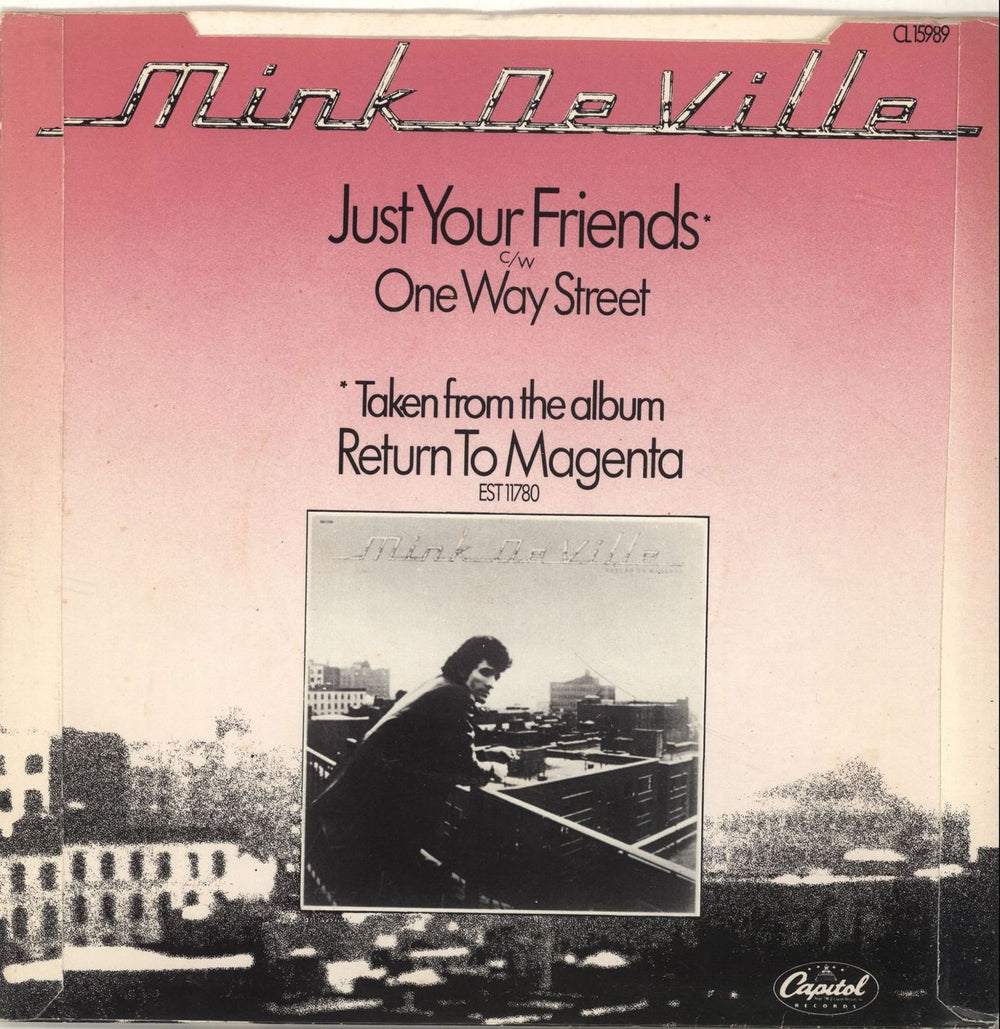 Mink DeVille Just Your Friends UK 7" vinyl single (7 inch record / 45) MVL07JU694415