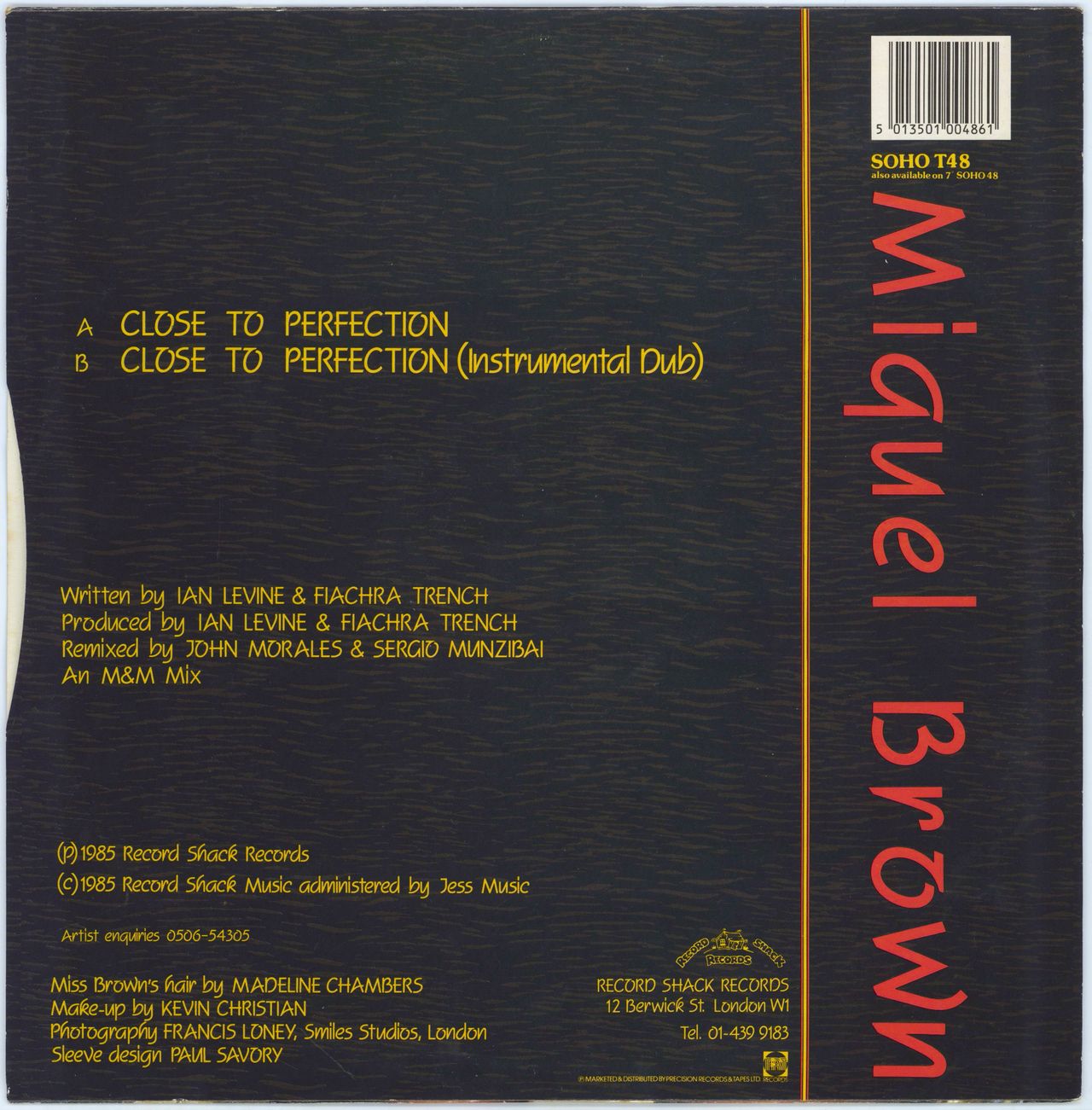 Miquel Brown Close To Perfection UK 12" vinyl single (12 inch record / Maxi-single) 5013501004861