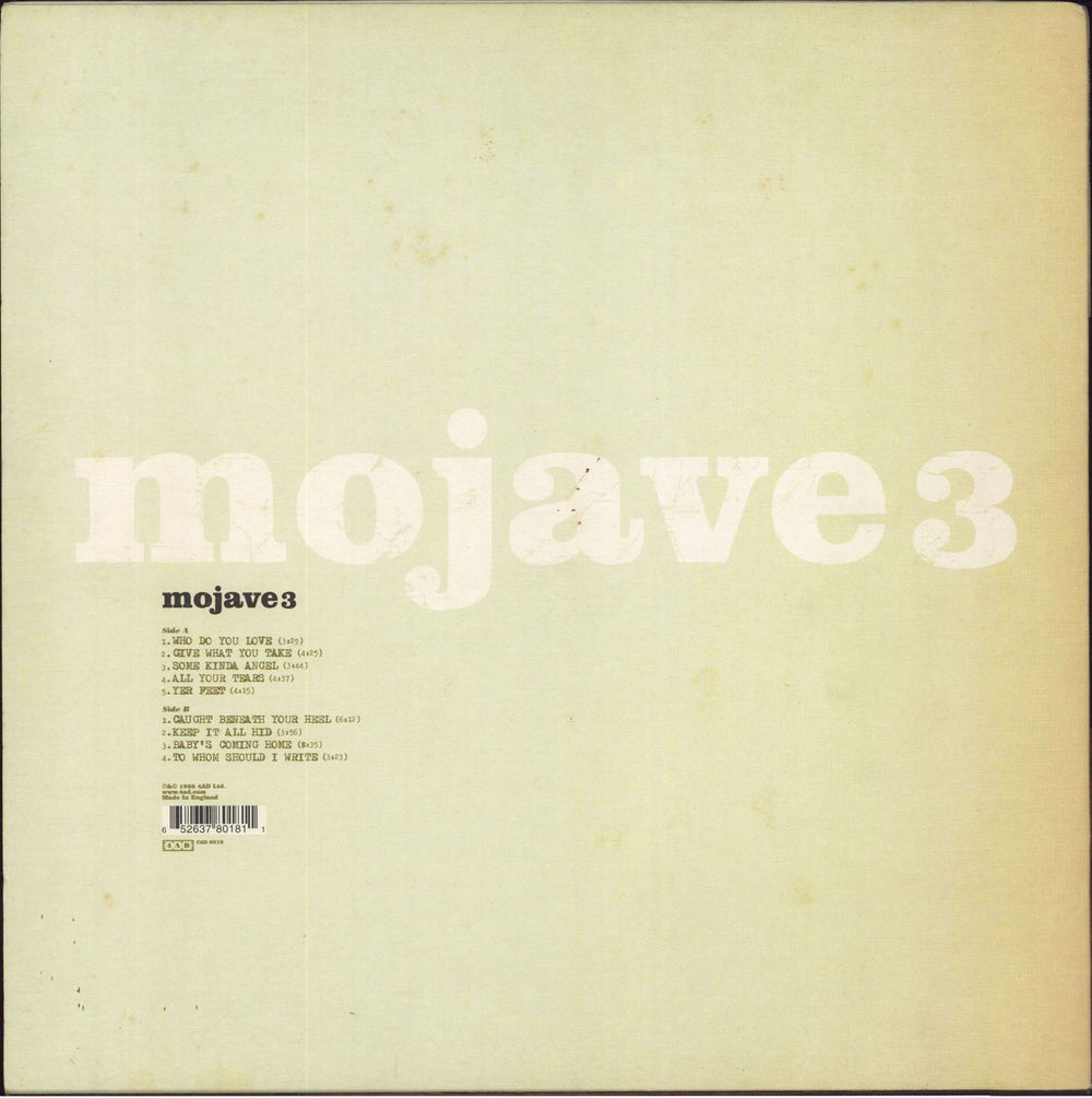 Mojave 3 Out Of Tune - VG UK vinyl LP album (LP record) 652637801811