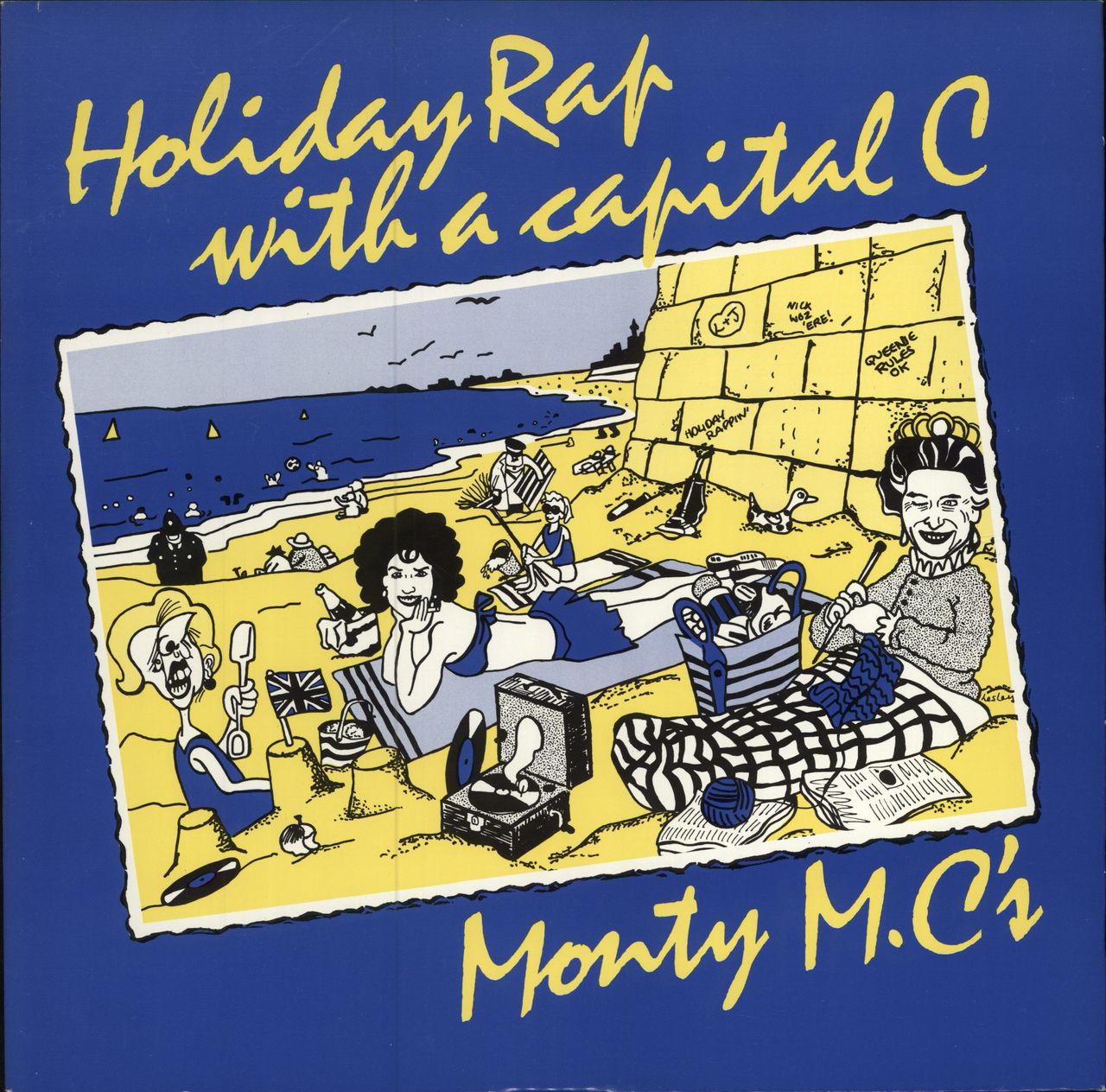 Monty M.C.'s Holiday Rap With A Capital C - Picture Sleeve UK 12" vinyl single (12 inch record / Maxi-single) DEBTX3011
