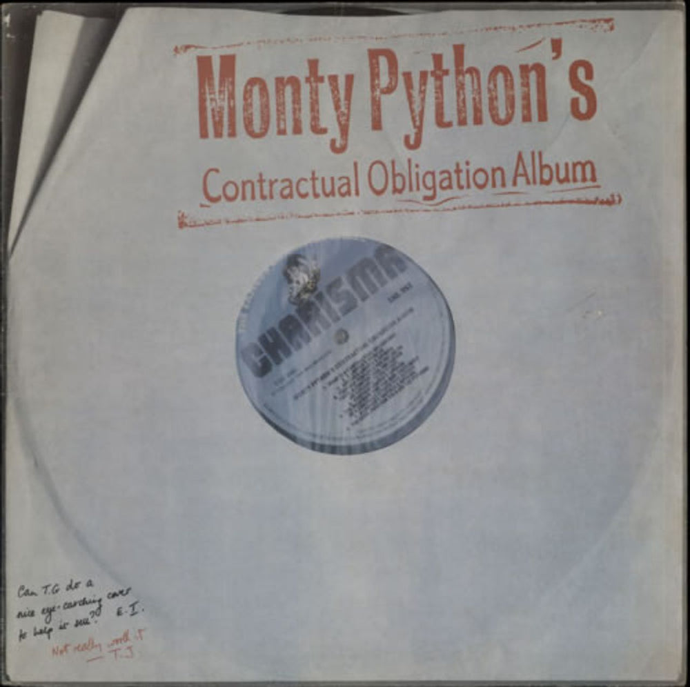 Monty Python Contractual Obligation Album - 2nd UK vinyl LP album (LP record) CAS1152