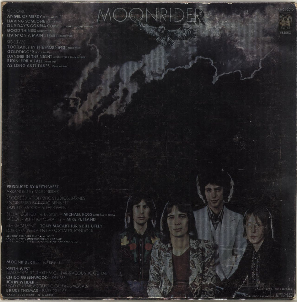 Moonrider Moonrider UK vinyl LP album (LP record)