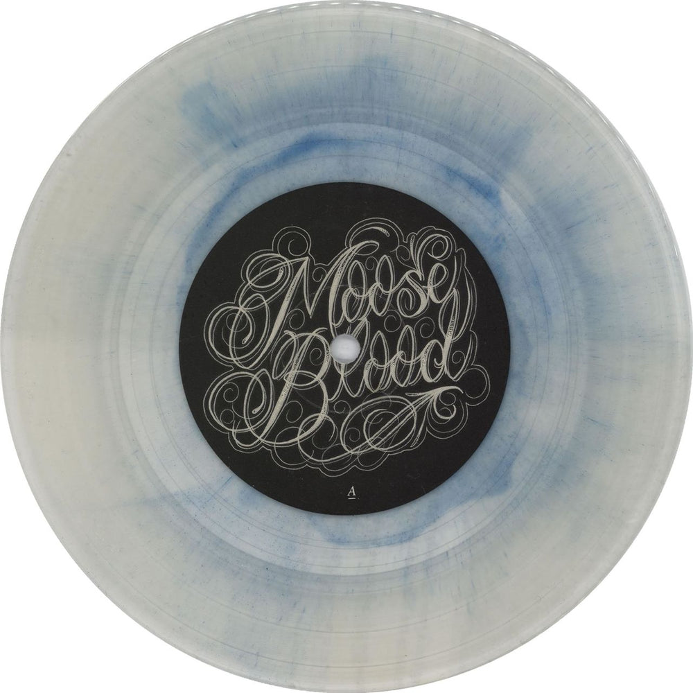 Moose Blood Moving Home - Frosted Clear with Blue Haze Vinyl UK 7" vinyl single (7 inch record / 45) 19R07MO756049