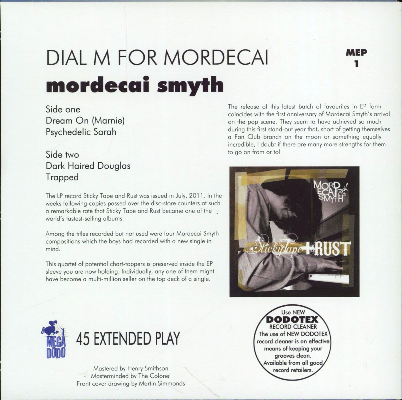 Mordecai Smyth Dial M For Mordecai - Orange Vinyl UK 7" vinyl single (7 inch record / 45)