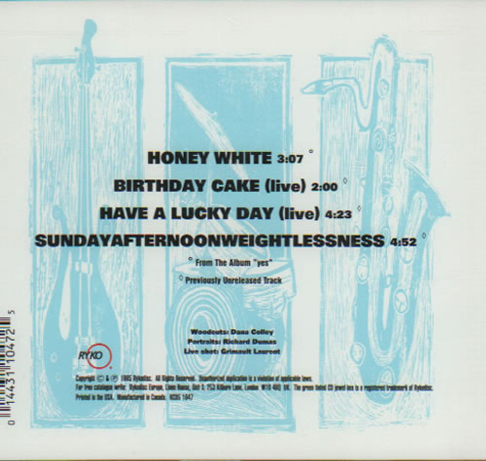 Morphine Honey White US CD single (CD5 / 5") MPYC5HO636334