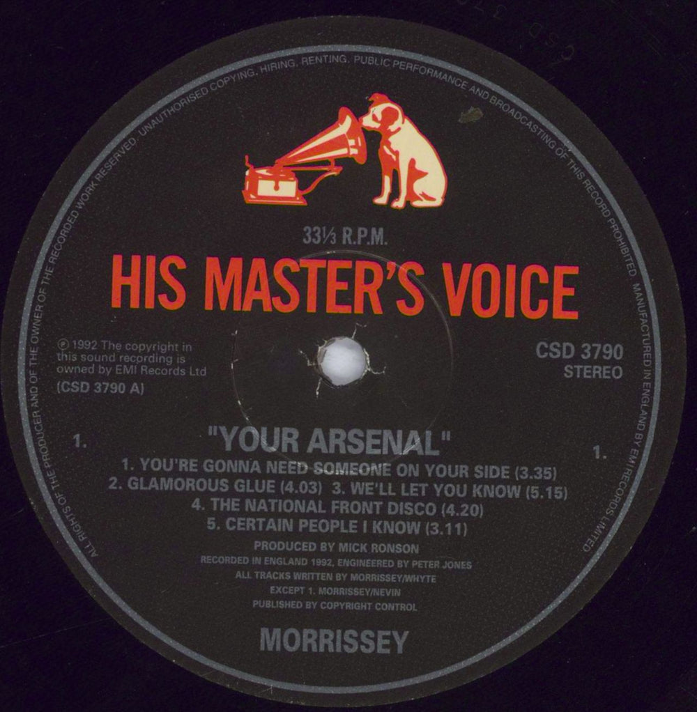 Morrissey Your Arsenal + Inner - Shrink UK vinyl LP album (LP record) MORLPYO832019