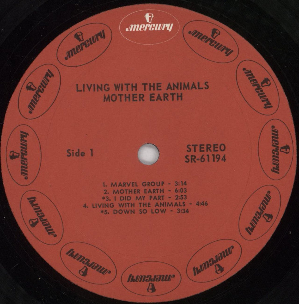 Mother Earth (60s) Living With The Animals US vinyl LP album (LP record) M90LPLI818534