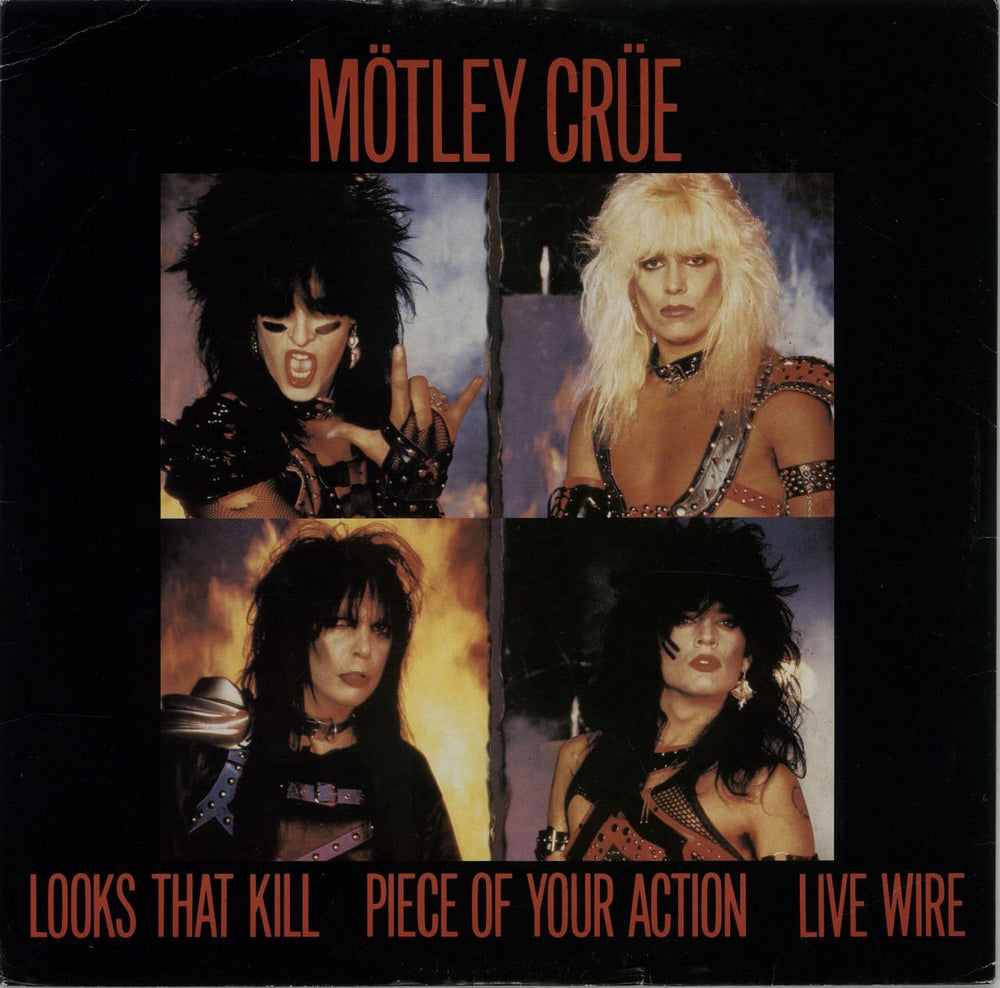 Motley Crue Looks That Kill UK 12" vinyl single (12 inch record / Maxi-single) E9756T