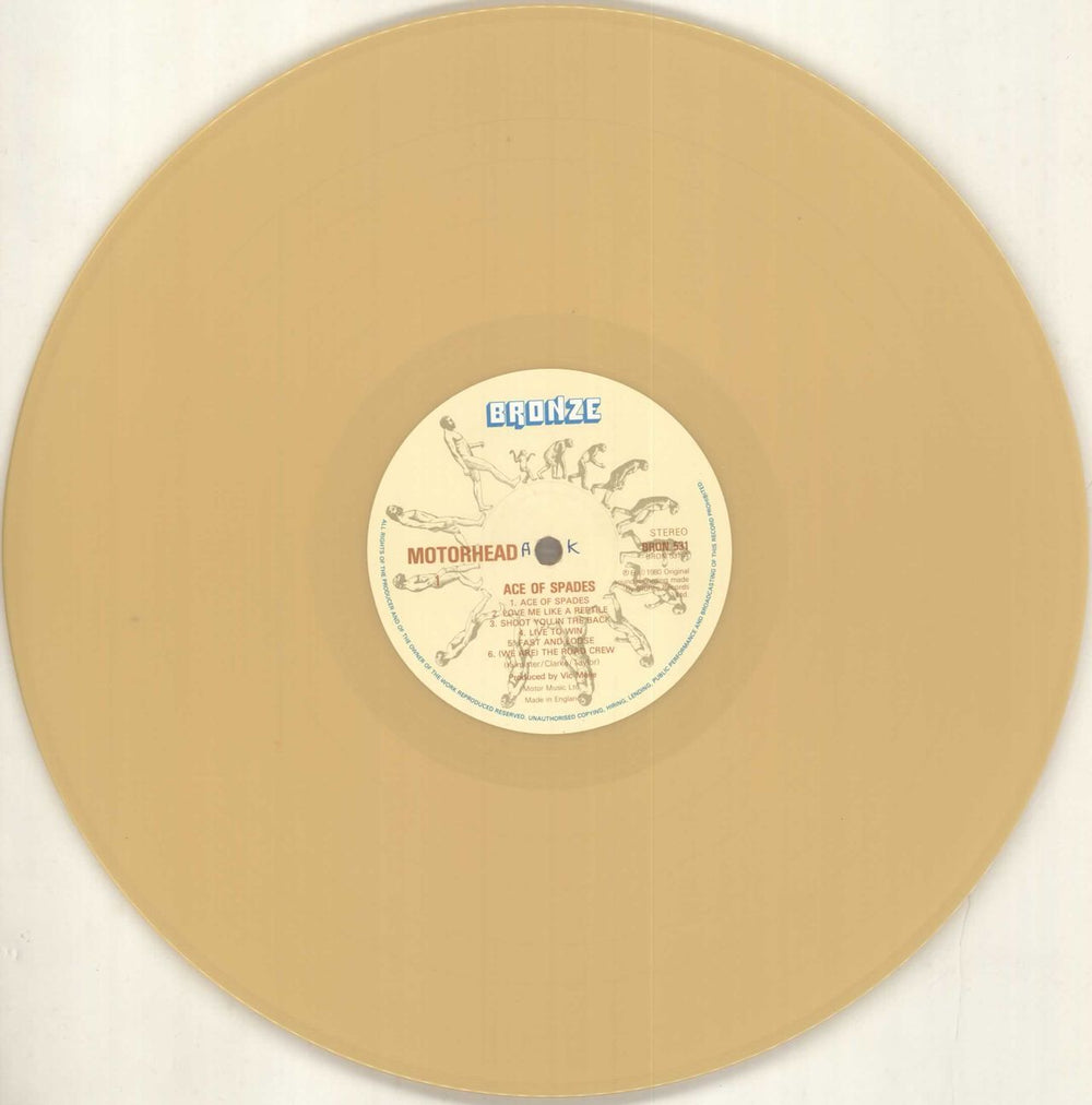 Motorhead Ace Of Spades - Gold Vinyl - EX UK vinyl LP album (LP record) MOTLPAC595316