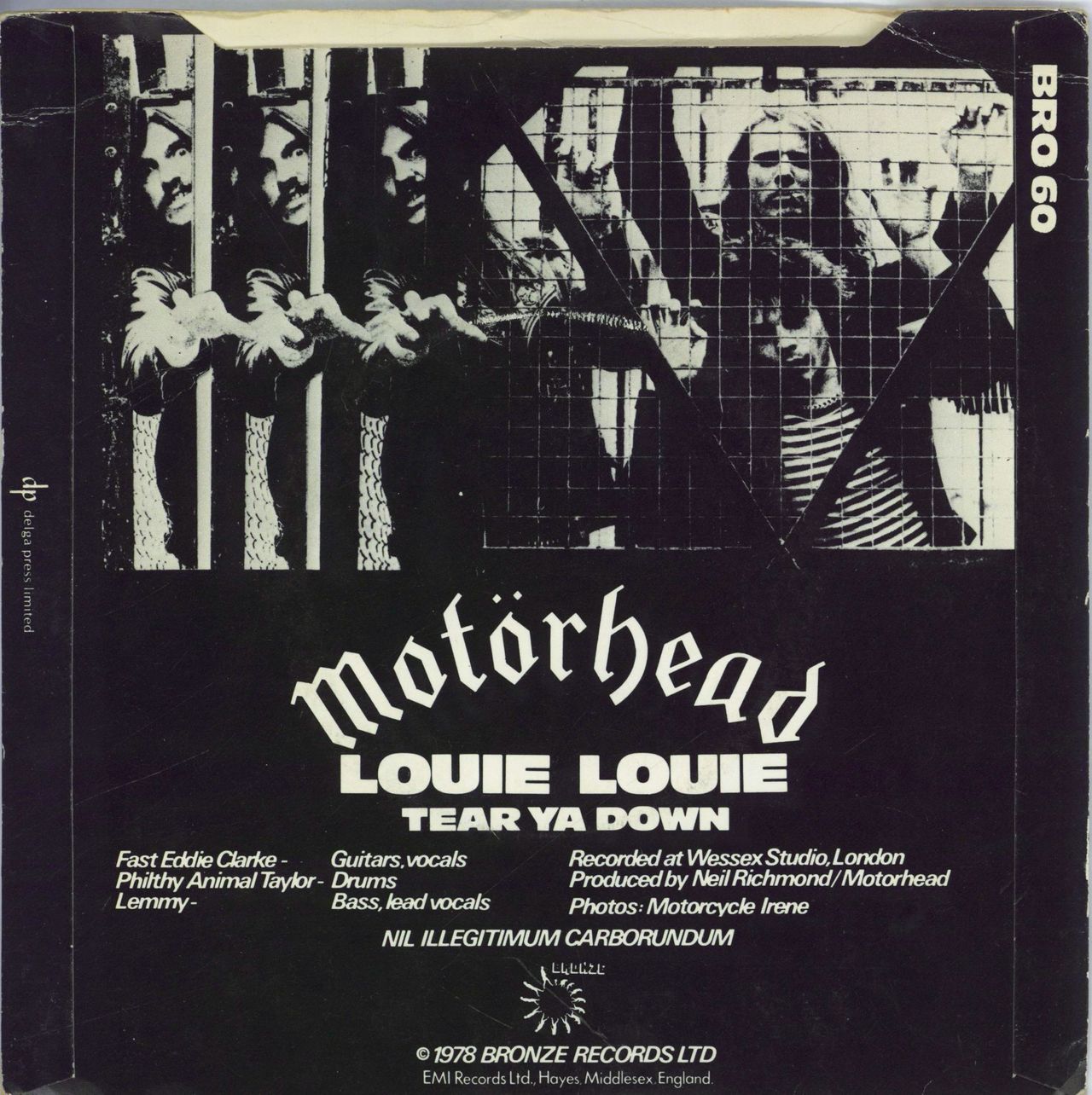 Motorhead Louie Louie - 4pr + Sleeve - EX UK 7" vinyl single (7 inch record / 45)