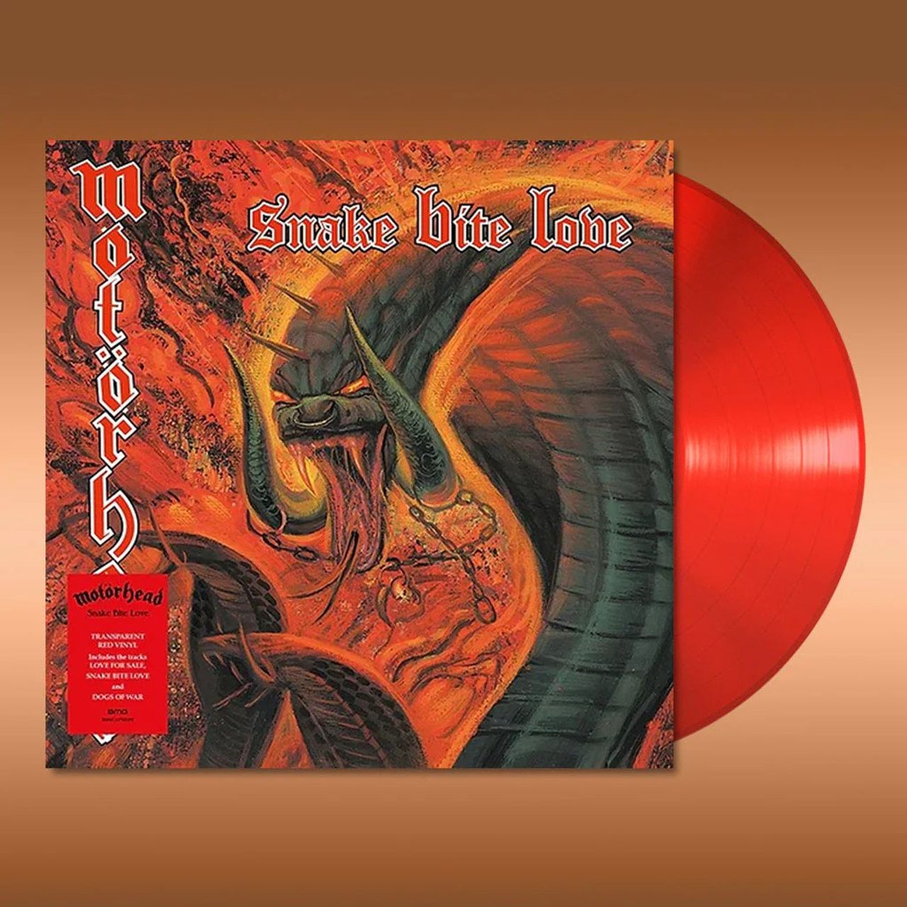 Motorhead Snake Bite Love - Transparent Red Vinyl - Sealed UK vinyl LP album (LP record) MOTLPSN808994