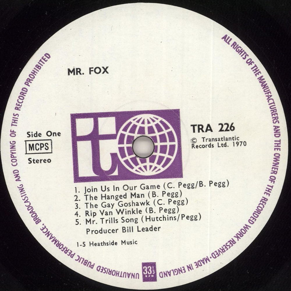 Mr Fox Mr. Fox UK vinyl LP album (LP record) M.RLPMR650167