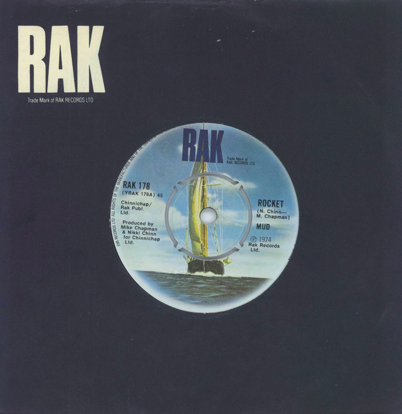 Mud Rocket UK 7" vinyl single (7 inch record / 45) RAK178