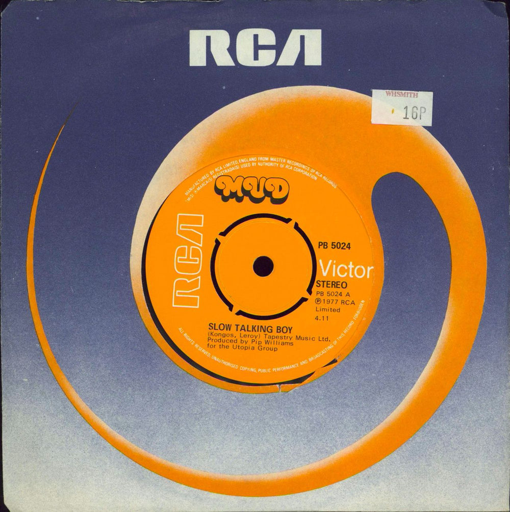 Mud Slow Talking Boy UK 7" vinyl single (7 inch record / 45) PB5024