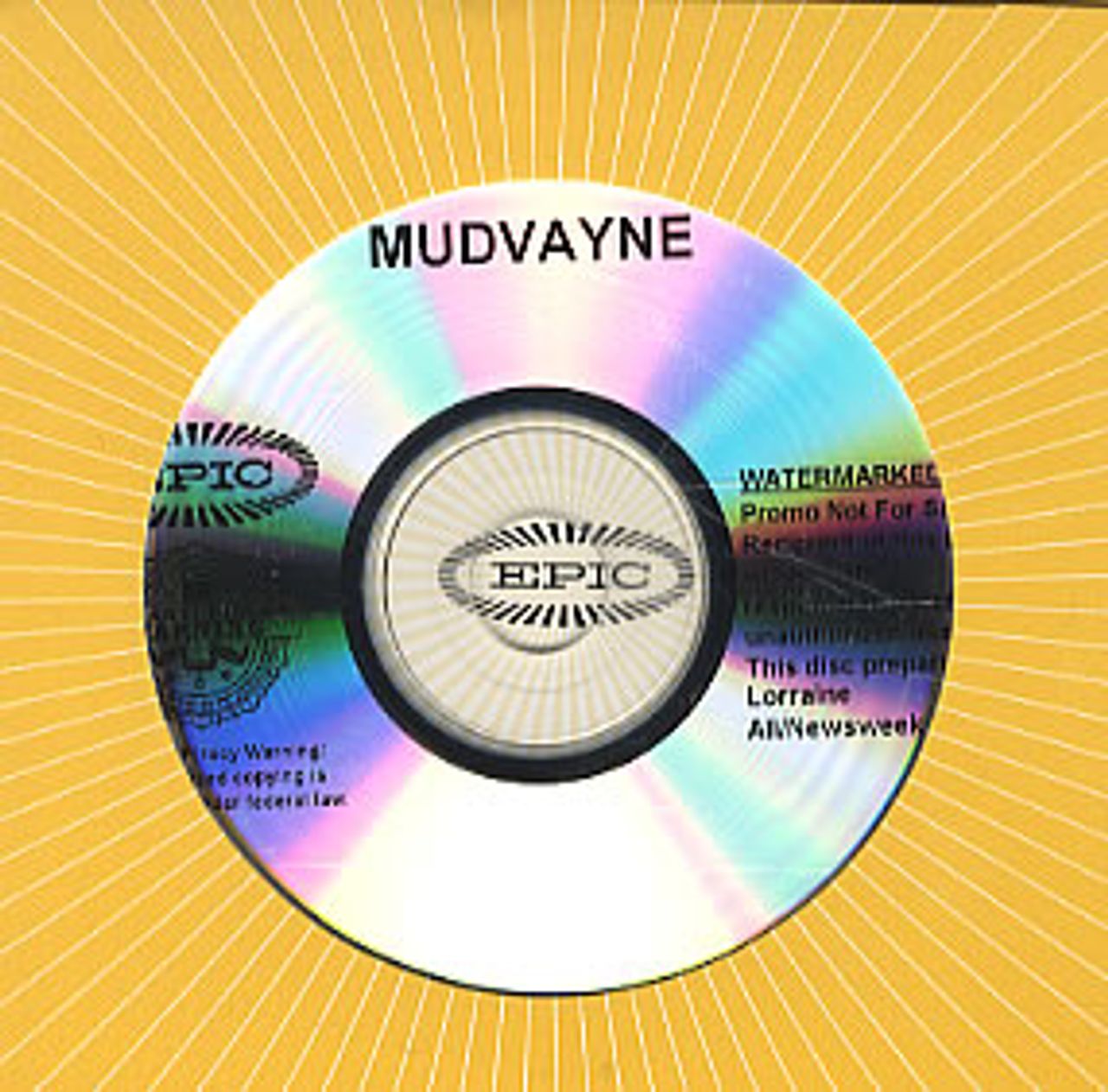 Mudvayne Mudvayne - Lost And Found US CD-R acetate CDR ACETATE
