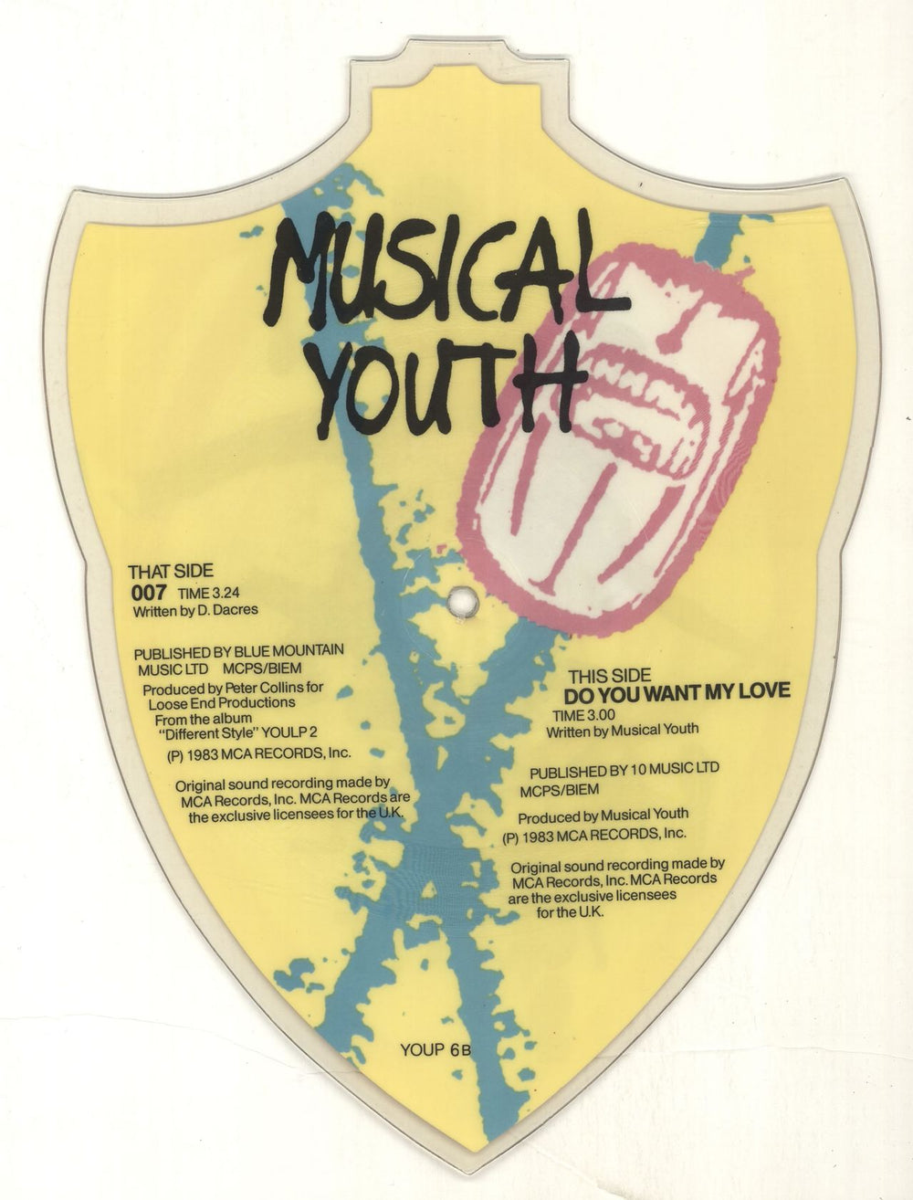 Musical Youth 007 (Double O Seven) UK shaped picture disc (picture disc vinyl record) MYUSHDO691781