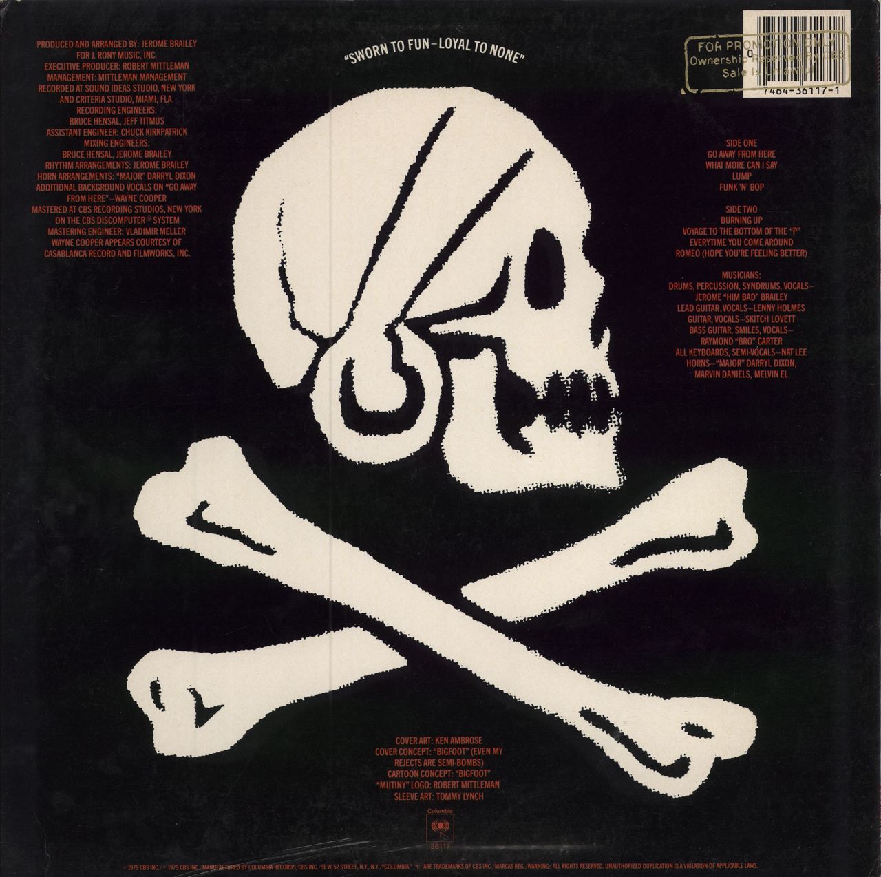 Mutiny Mutiny On The Mamaship US Promo vinyl LP album (LP record)